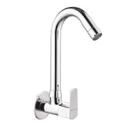 Cube Sink Cock with 12-inch Round Swivel Spout in Brass by Specule – Durable and Stylish Kitchen Faucet.